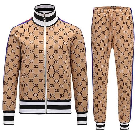 mens gucci tracksuit|gucci jogging suits for men.